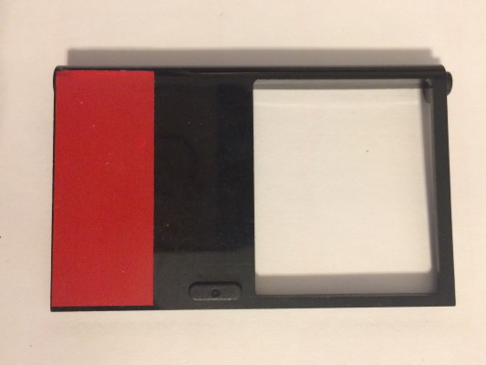 Lego Door 1 x 6 x 8 Left with Red Rectangle Pattern (Sticker) - Set 5571