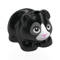 Lego Animal, Guinea Pig with White Face, Bright Pink Noes, Dark Bluish Grey Spot Over Eye print