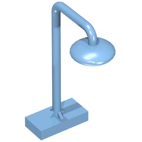 Lego Duplo Shower Head on Stand / Medium Blue