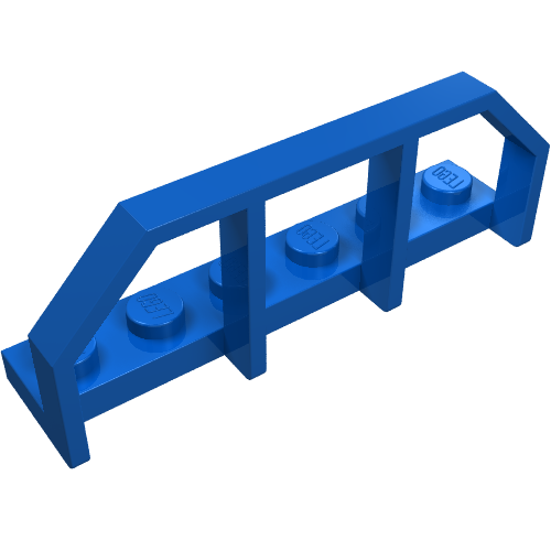 Lego Plate Special 1 x 6 with Train Wagon End Fence / Blue