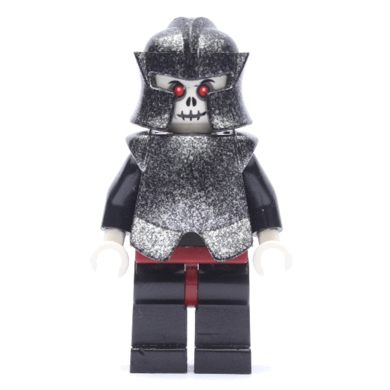 Lego Skeleton Warrior Grimhelma, Speckle Black-Silver Armor and Helmet