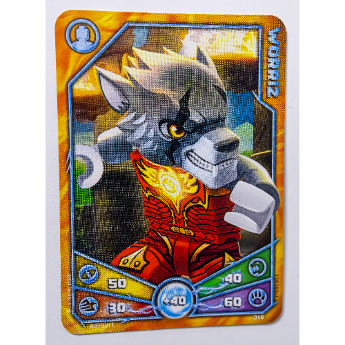 Lego Trading Card, Legends of Chima Deck #3: 316 - Worriz