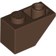 Lego Brick Sloped Inverted 45° 2 x 1 / Brown