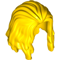 Lego Hair Long Parted in Front / Yellow