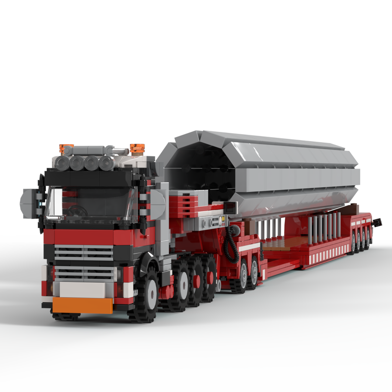 Lego 8x4 Semi-Tractor with Extendable Euro Low-Loader
