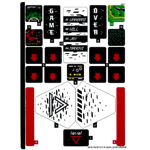 Lego Sticker Sheet for Set 71712-1 / [No Color/Any Color]