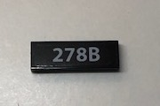 Lego Tile 1 x 3 with '278B' Pattern (Sticker) - Set 10252