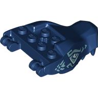 Lego Creature Body Part, Dragon Head Upper Jaw with Bright Light Blue Markings, White Eyes Print