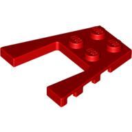 Lego Wedge Plate 4 x 4 with 2 x 2 Cutout / Red