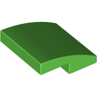 Lego Slope Curved 2 x 2 x 2/3 / Bright Green