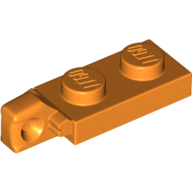 Lego Hinge Plate 1 x 2 Locking with 1 Finger On End, without Groove / Orange
