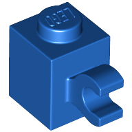 Lego Brick Special 1 x 1 with Clip Horizontal / Blue