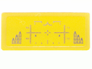 Lego Tile 1 x 2 with Black Avionics Display Pattern (Sticker) - Set 8630