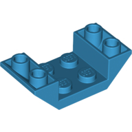 Lego Brick Sloped Inverted 45° 4 x 2 Double with 2 x 2 Recessed / Dark Azure