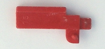 Lego Garage Door Counterweight with Hinge Pin Left / Red