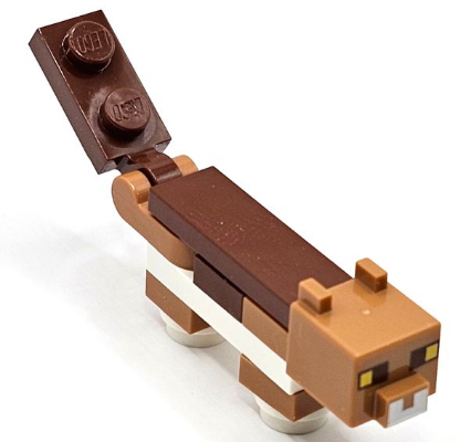 Lego Minecraft Cat, Tabby - Brick Built