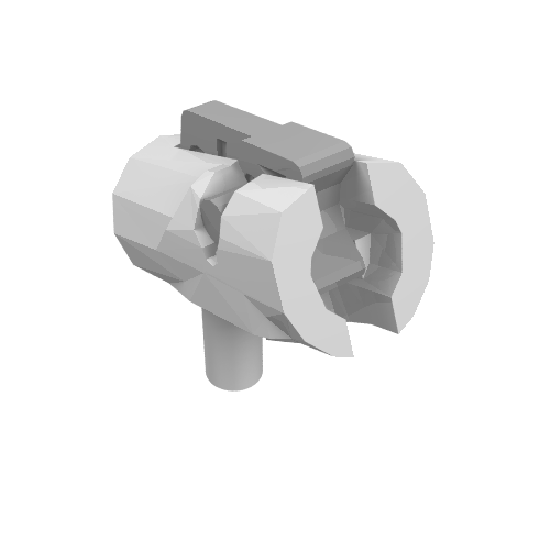 Lego Launcher, Weapon Gun / Blaster / Shooter Mini with Dark Bluish Gray Trigger [Complete Assembly] / White