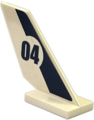 Lego Tail Shuttle with Dark Blue Stripe and '04' in White Circle Pattern on Both Sides (Stickers) - Set 60068