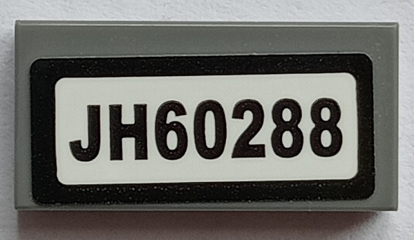 Lego Tile 1 x 2 with 'JH60288' Pattern (Sticker) - Set 60288