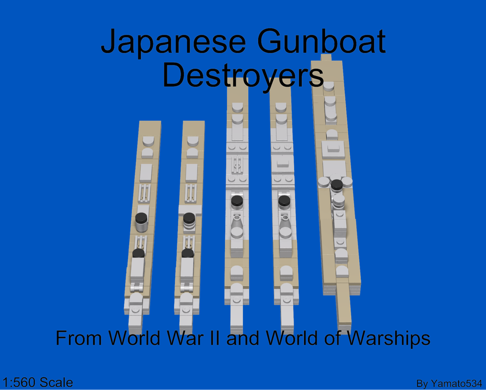 Lego 1:560 Scale Japanese Gunboat Destroyers
