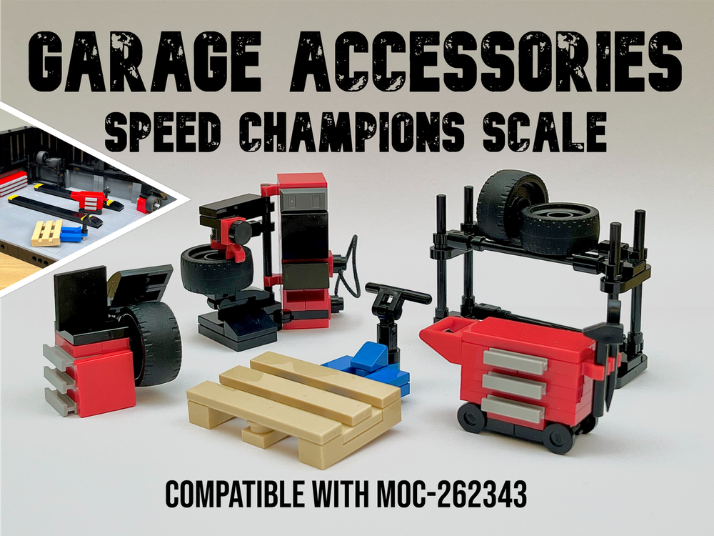 Lego [FREE] Garage Accessories [Speed Champions Scale]