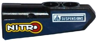 Lego Technic, Panel Fairing #21 Very Small Smooth, Side B with 'NITRO' and 'SUSPENSIONS' Pattern (Sticker) - Set 42033