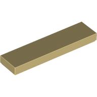 Lego Tile 1 x 4 with Groove / Tan