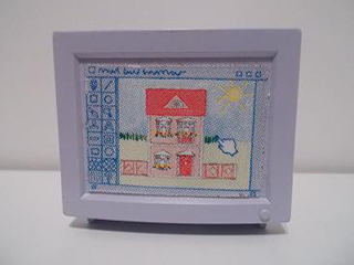 Lego Scala TV / Computer Monitor with House Design Pattern (Sticker) - Set 3270