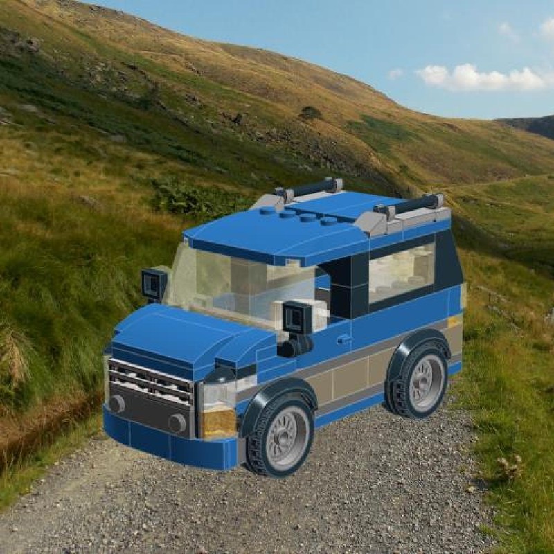 Lego #60117 blue van MOD