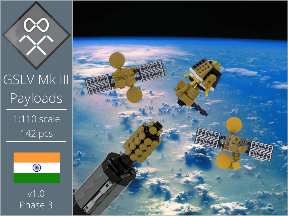 Lego 1:110 GSLV Mk III Payloads