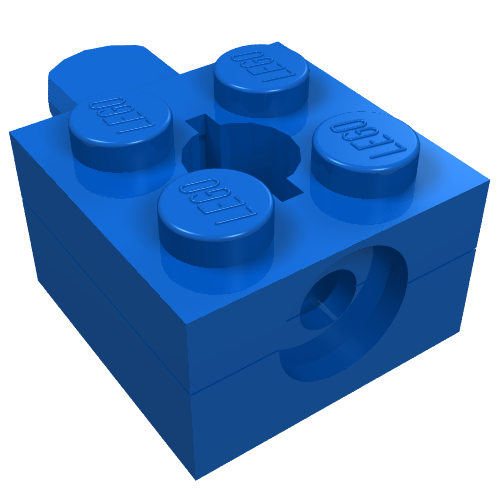Lego Arm Holder Brick 2 x 2 with Hole and 1 Arm / Blue