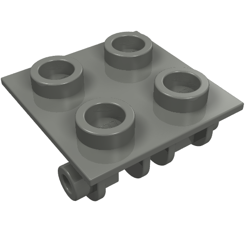 Lego Hinge Brick 2 x 2 Top Plate Thin / Dark Bluish Gray