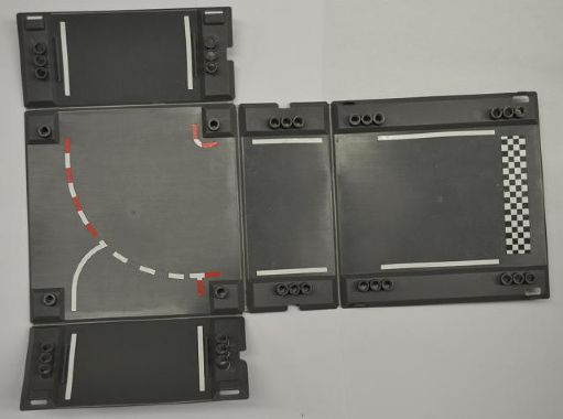 Lego Container, Racers Fold-Out Race Track Case 34 x 44 with Race Track Pattern (Stickers) - Set 8123