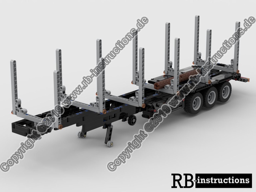 Lego Timber Semi Trailer for 42078 Mack Anthem and C-Modell Mack Daycab