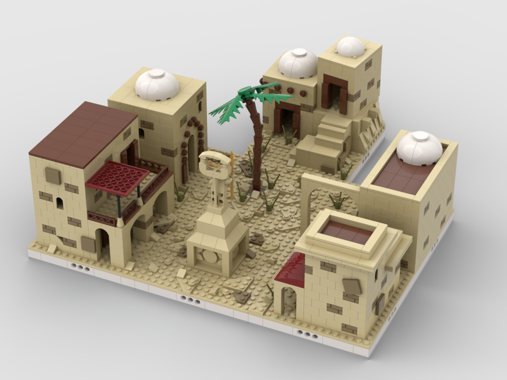 Lego Desert Village Extension | build from 7 different mocs