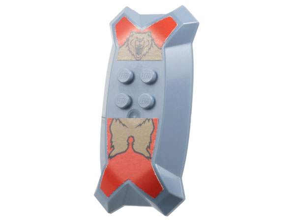 Lego Large Figure Shield, Santis (Nestlé Promotional) with Bear Pattern (Stickers) - Set 4945