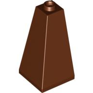 Lego Brick Sloped 75° 2 x 2 x 3 Double Convex / Reddish Brown
