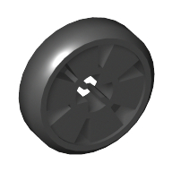 Lego Wheel Hockey Puck, Small / Black