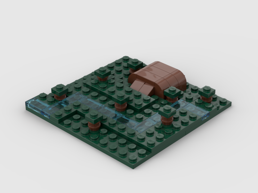 Lego Log Cabin - MicroTown collection