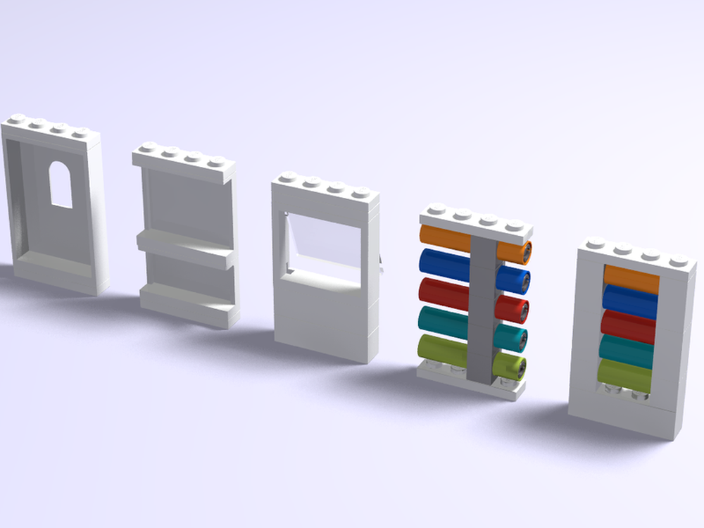 Lego Modular living container -> walls and windows