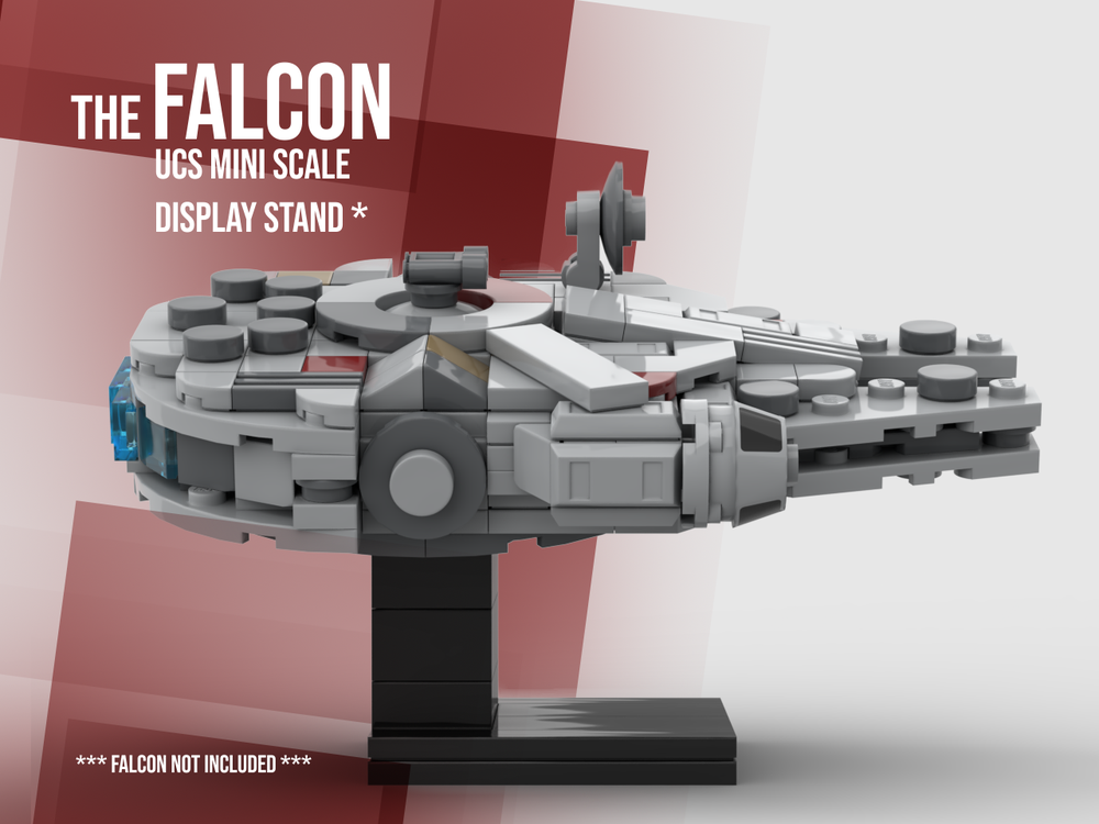 Lego PiXEL-DANs Display Stand for Millennium-Falcon UCS Mini Scale 1:300