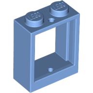 Lego Window 1 x 2 x 2 Flat Front / Medium Blue