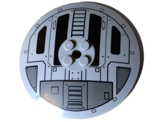 Lego Dish 8 x 8 Inverted (Radar) - Solid Studs with TIE Fighter Hatch Pattern