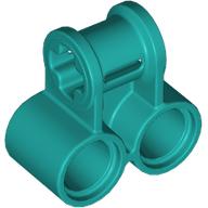 Lego Technic Axle and Pin Connector Perpendicular Double / Dark Turquoise