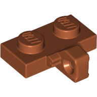Lego Hinge Plate 1 x 2 Locking with 1 Finger on Side, without Groove / Dark Orange