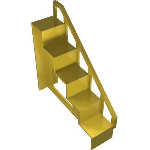 Lego Fabuland Stairs, Large / Yellow