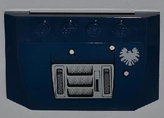 Lego Wedge 4 x 6 x 2/3 Triple Curved with Air Intakes, Bullet Holes and SHIELD Logo Pattern (Sticker) - Set 6867