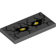 Lego Tile 2 x 4 with Rock Face Print / Dark Bluish Gray