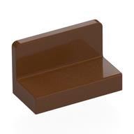 Lego Panel 1 x 2 x 1 [Rounded Corners] / Reddish Brown