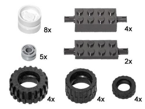 Lego Large Wheels and Axles